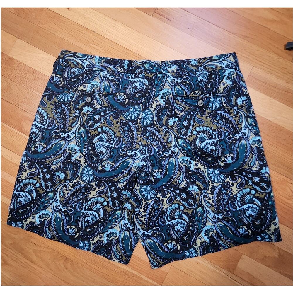 Tasso Elba 100% Linen Paisley Shorts Men’s Size 38